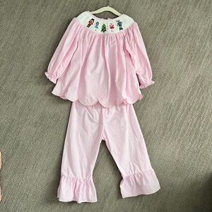 Smocked Nutcracker Matching Set -
Pink Bellbottoms 🩰